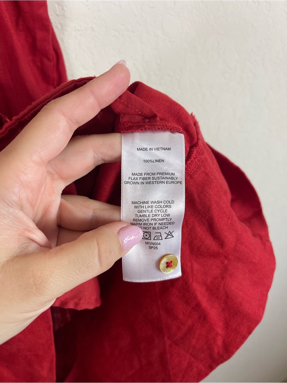 Quince 100% European Linen Sleeveless Swing Dress Chile Red Size XS - Picture 10 of 10